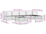 Outdoor Sofa Set 6 pcs Natural 3374669