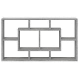 Wall Display Shelf 8 Compartments Grey Sonoma 342593