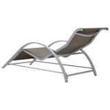 Sun Lounger Taupe Textilene, Aluminium, Steel Standard 310538