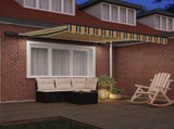 Retractable Awning Green and yellow 350 x 250 cm 3330452
