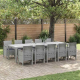 Garden Dining Set with Cushion 11 pcs Light grey and Anthracite 3378770