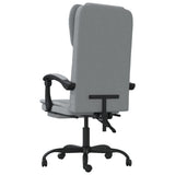 Reclining Office Chair Light Grey Fabric 349794