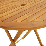 Bistro Set Grey, Natural Wood Solid acacia wood, Polypropylene 3281854