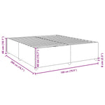 ZNTS Bed Frame without Mattress Dark Grey Super King Fabric 3284768