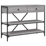 Console Table with Drawers and Shelves Grey Sonoma Engineered Wood 833406