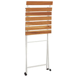 Folding Bistro Chairs 6 pcs Solid Wood Acacia and Steel 3152108