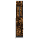 4 Piece Bathroom Furniture Set Smoked Oak Engineered Wood 3301207