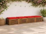 4-Piece Seat Cushions VUGHT 4 pcs 100% Polyester Red 946292