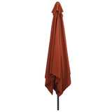 Garden Parasol Terracotta 295 x 295 x 245 cm 42003657