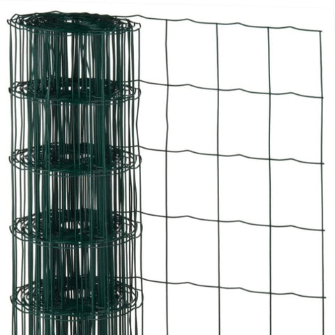 ZNTS Nature Wire Mesh Rectangular 0.8x10 m Plastic Coated Steel Green 409381