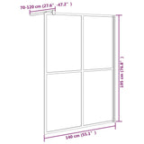 Walk-in Shower Screen 140x195 cm Dark Tempered Glass 151888