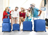 Stylish 5-Piece ABS Luggage Set with Diamond Pattern & Non-TSA Locks 64747502