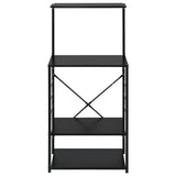 Microwave Cabinet Black 60x39.6x123 cm Engineered Wood 288238