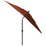 3-Tier Garden Parasol with Aluminium Pole Terracotta 2.5x2.5 m 313841