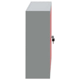 Tool Cabinet with Shelf with Lock Red and Grey 100 x 20 x 55 cm 4103472