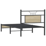 Bed Frame without Mattress Sonoma Oak 90x200 cm Engineered Wood 4106937