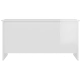 ZNTS Coffee Table High Gloss White 102x55.5x52.5 cm Engineered Wood 809671