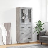 Highboard Concrete Grey 69.5x34x180 cm Engineered Wood 3198437