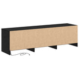 TV Cabinet Black oak 140 x 34 x 40 cm Engineered wood 868942