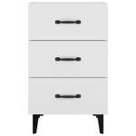 Bedside Cabinet White 40x40x66 cm Engineered Wood 812087