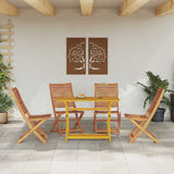 Garden Dining Set 5 pcs Brown Solid Acacia Wood 3375762