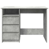 Desk Concrete Grey 102x50x75 cm Engineered Wood 860466