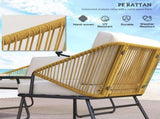 Four-Piece Rattan Strong Panel Outdoor Sofa Set - Natural T3398P325284