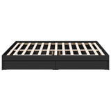 Bed Frame with Drawers without Mattress Black 200x200 cm 3280630