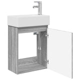 Bathroom Vanity Unit with Tap Grey Sonoma 45.5 x 22.5 x 84 cm 889517