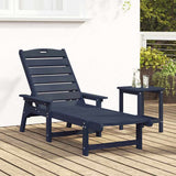Sun Lounger with Cushion Navy 73.5 x 92 x 90cm HDPE 42006638