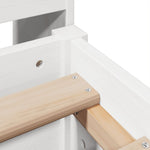 ZNTS Bed Frame without Mattress White 120x190 cm Small Double Solid Wood Pine 3323396