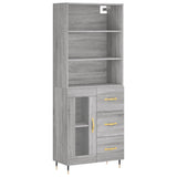 Highboard Grey Sonoma 69.5x34x180 cm Engineered Wood 3189491