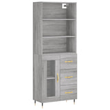 Highboard Grey Sonoma 69.5x34x180 cm Engineered Wood 3189491