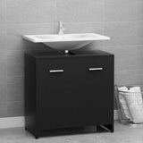 Bathroom Cabinet Black 60x33x61 cm Engineered Wood 802571