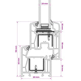 Tilt Basement Window RISOR 40 x 40 cm PVC and Clear Plain Glass 42047754