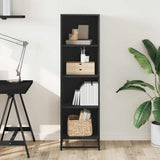 Book Cabinet Black 40x35x139 cm Engineered Wood 849124