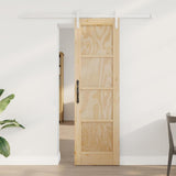 Sliding Door Brown 61 x 198.5 cm Solid Pine Wood 3333212