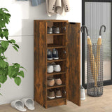 Shoe Cabinet Smoked Oak 30x35x100 cm Engineered Wood 817105