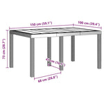 ZNTS Outdoor Table White Polypropylene Medium Durable Patio Table 871686