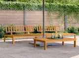Garden Pallet Middle Sofas 2 pcs Solid Wood Acacia 365847