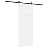 Sliding Door ORKDAL White 83 x 211 cm Solid Pine Wood 3333815