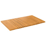 Bath Mat Plain Brown 81 x 50 cm Solid Acacia Wood 42025264