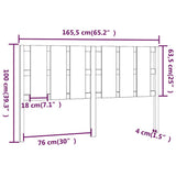 Bed Headboard Honey Brown 165,5x4x100 cm Solid Wood Pine 818003