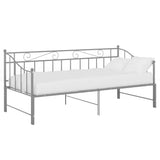 Sofa Bed Frame Grey Powder-coated metal 90x200 cm 324778