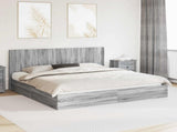 Bed Frame with Storage and Headboard Grey Sonoma 180 x 200 cm 3414006