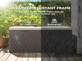 380L Waterproof Outdoor Storage Box, with Lockable Lid - Black T3398P314141