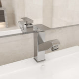 Bathroom Basin Faucet with Pull-out Function Silver 157x172 mm 149079