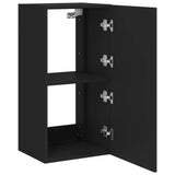 TV Wall Cabinet with LED Lights Black 40.5x35x80 cm 837261