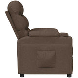 Recliner Chair Brown Fabric 348074