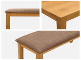 Dining Set 3 pcs Grey Solid Oak Wood 3430272